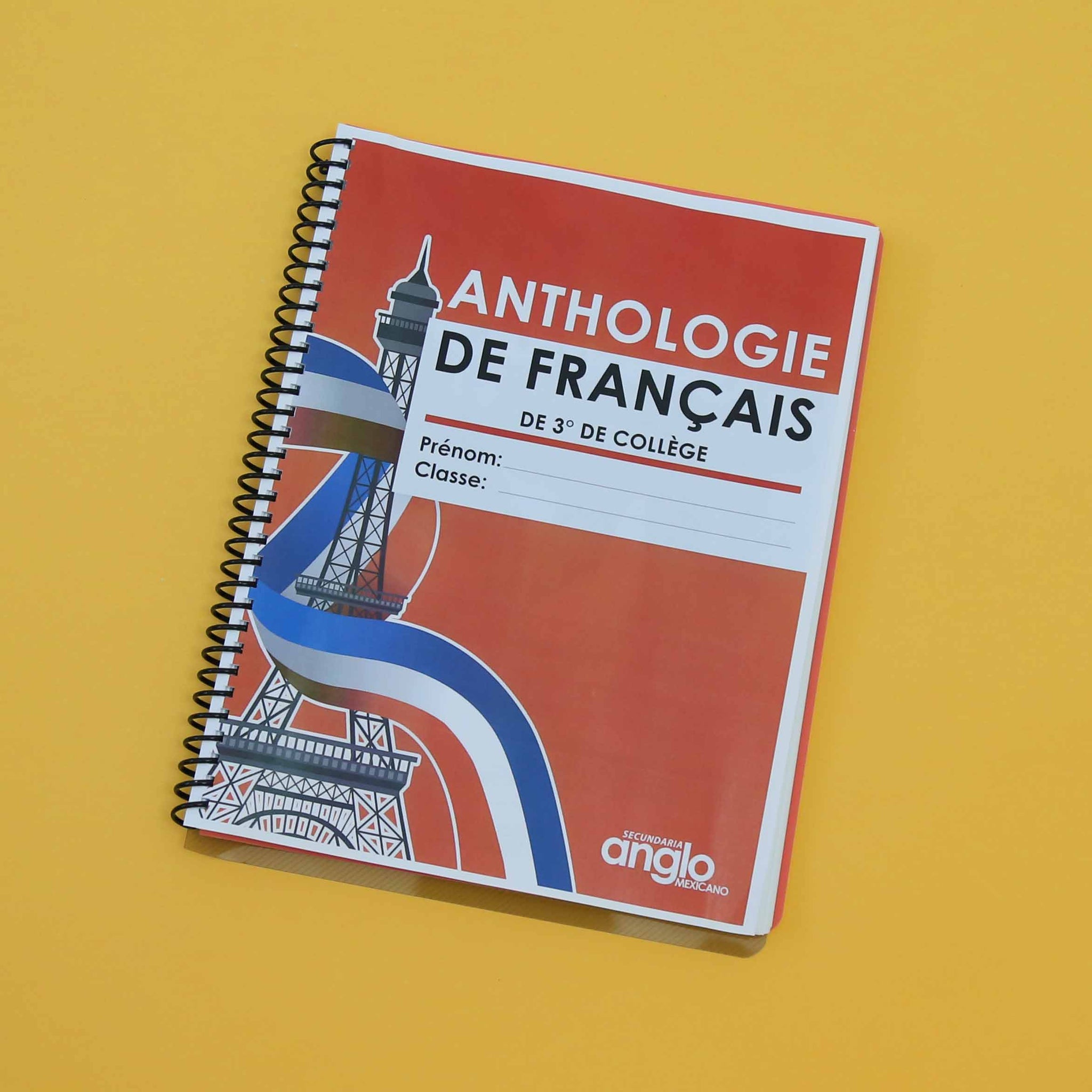 Paquete de libretas TERCERO SECUNDARIA y antología Francés AngloMexicano